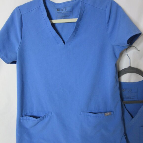 Figs Scrub Women's Tops Technical Collection Set of 2 Blue Size Extra Small - Picture 3 of 11